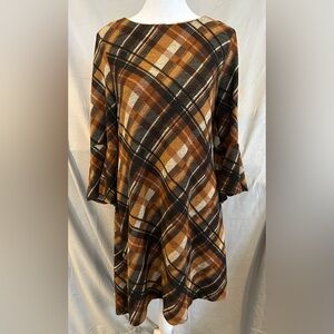 R&K Brown Plaid Dress